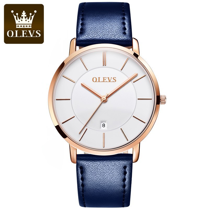 Luxury Watch With Leather Strap - OLEVS jam tangan wanita, arloji Ultra