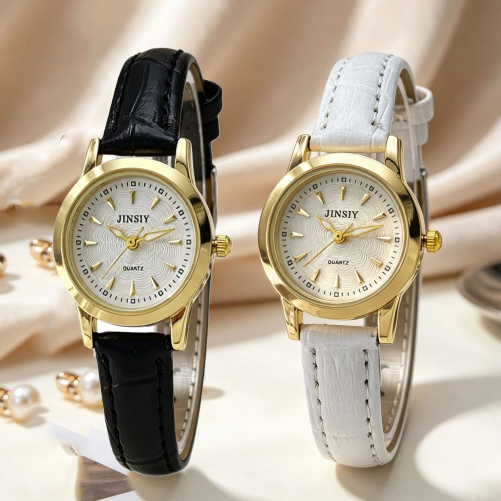 Luxury Watch With Leather Strap - Jam Tangan Quartz Tali Kulit Fashion