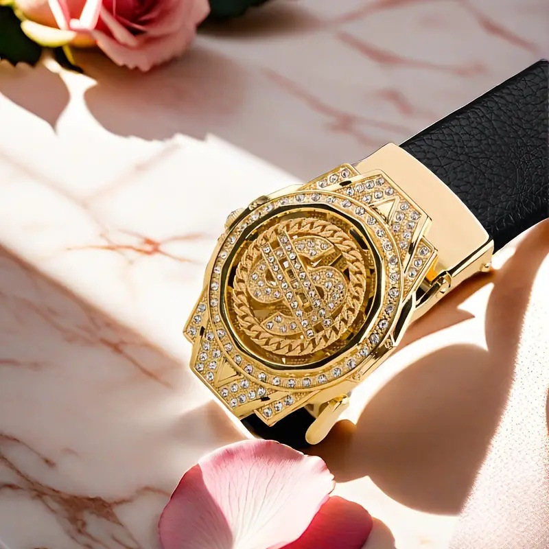 Luxury Watch In China - Sabuk Pria Kulit PU Coklat Gesper