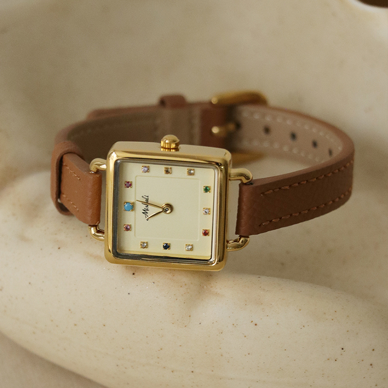 Luxury Watch With Leather Strap - Jam Tangan Wanita Asli, Gaya Pelajar,