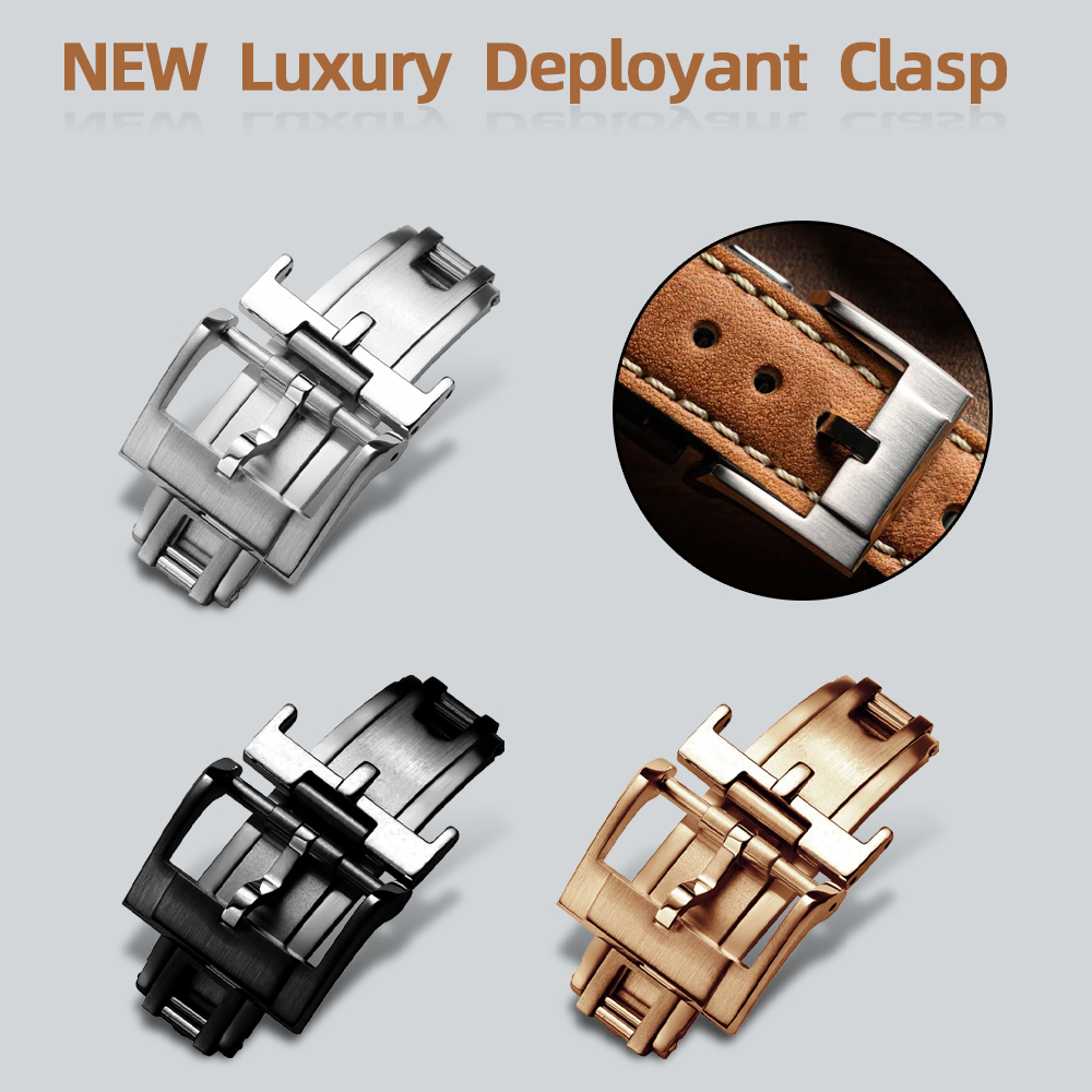 Luxury Watch Black - Gesper Mewah Baru 16mm 18mm 20mm
