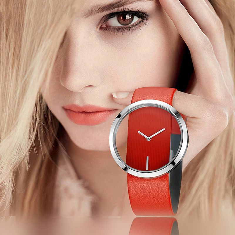 Luxury Watch With Leather Strap - Wanita Jam Tangan Atas Merek Mewah