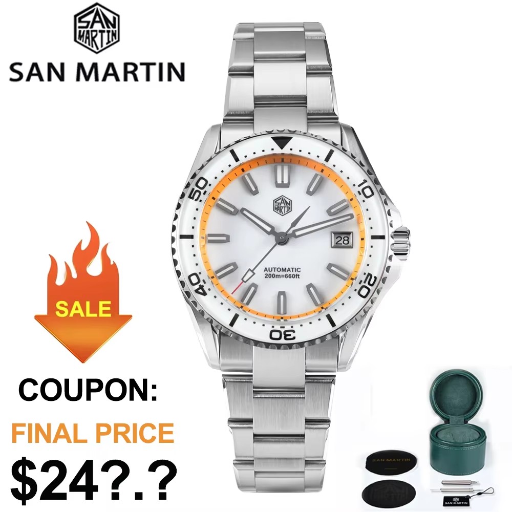 Cloisonne Enamel Dial - Jam Tangan Menyelam San Martin 39Mm