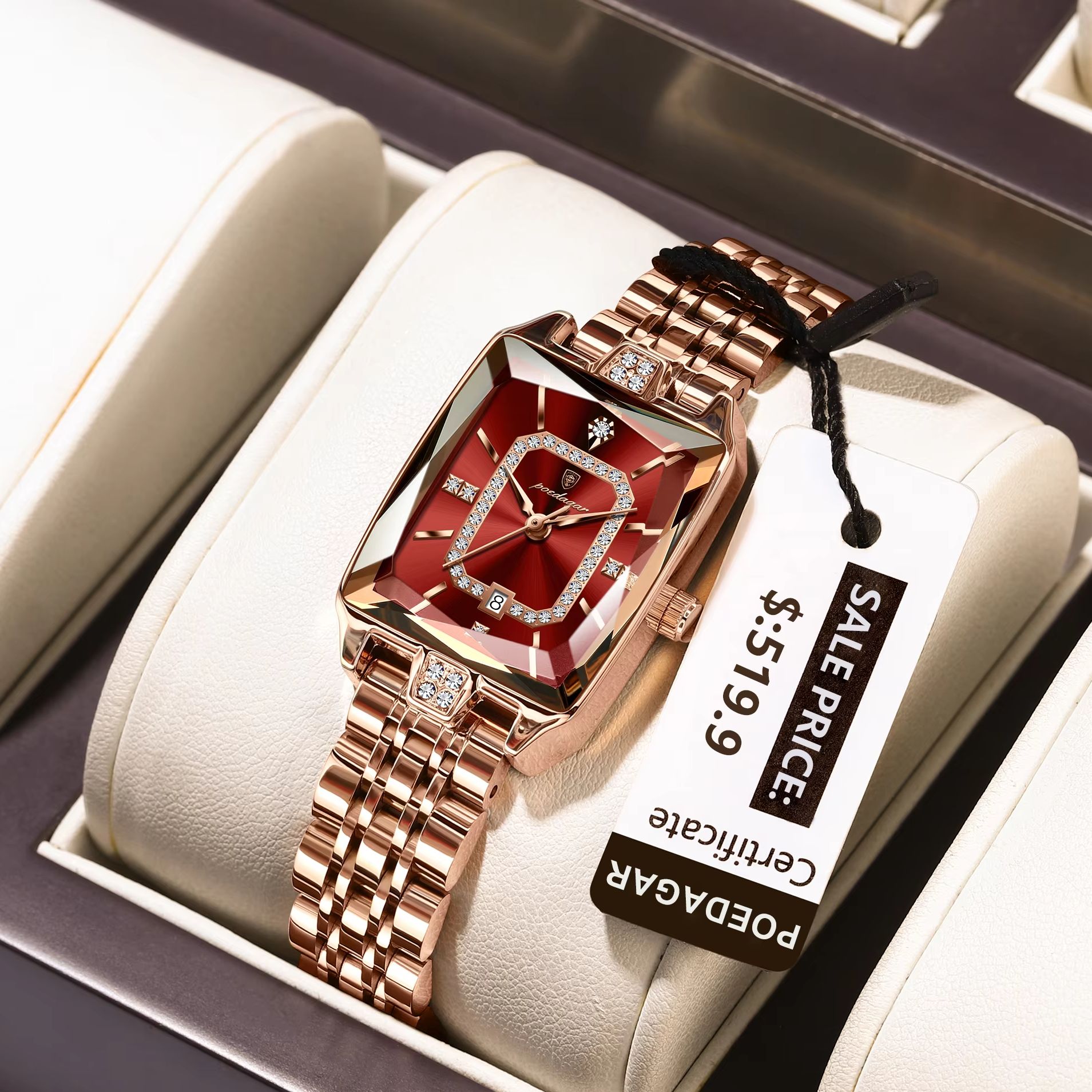 Luxury Watch Female - POEDAGAR Jam Tangan Wanita Elegan Modis