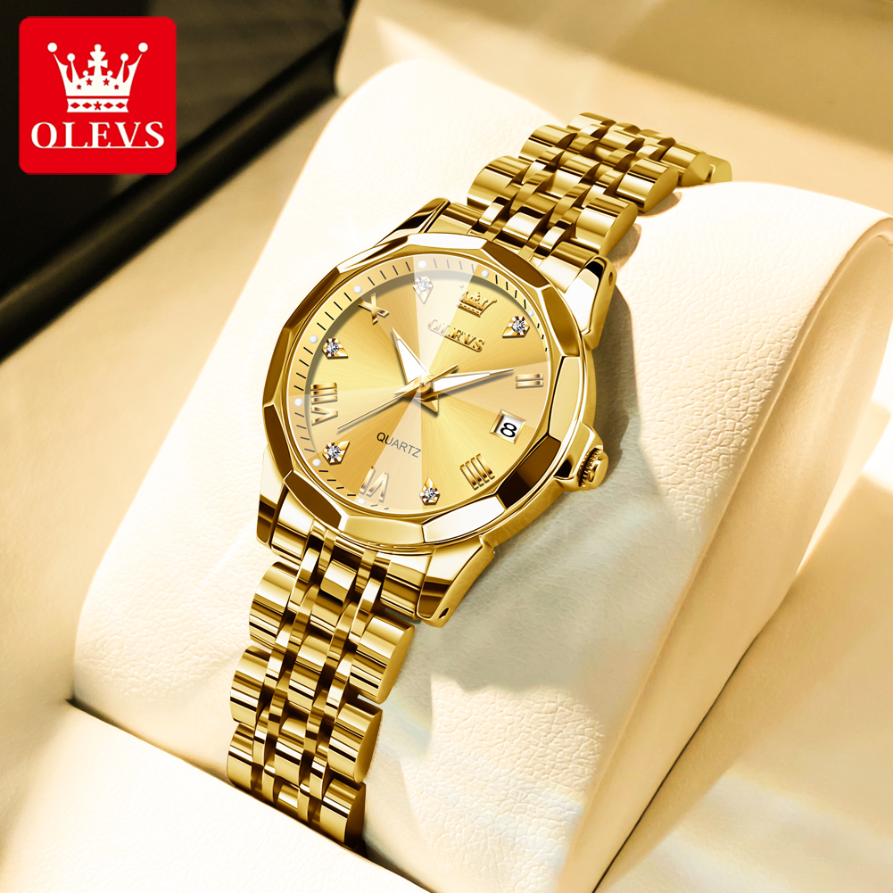 Luxury Watch Female - OLEVS jam tangan emas wanita, arloji