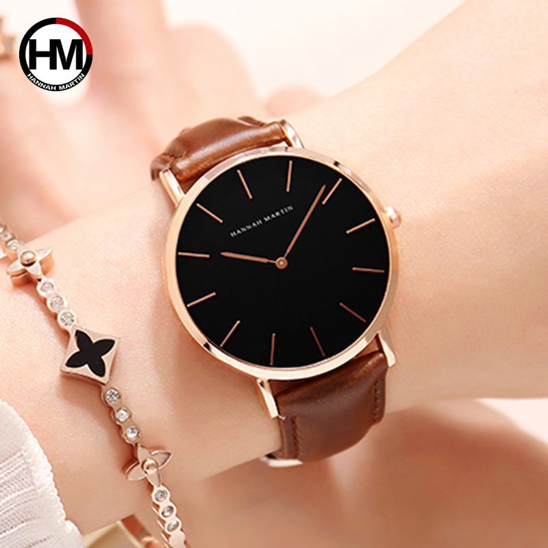Luxury Watch With Leather Strap - Hannah Martin jam tangan Ms fesyen,