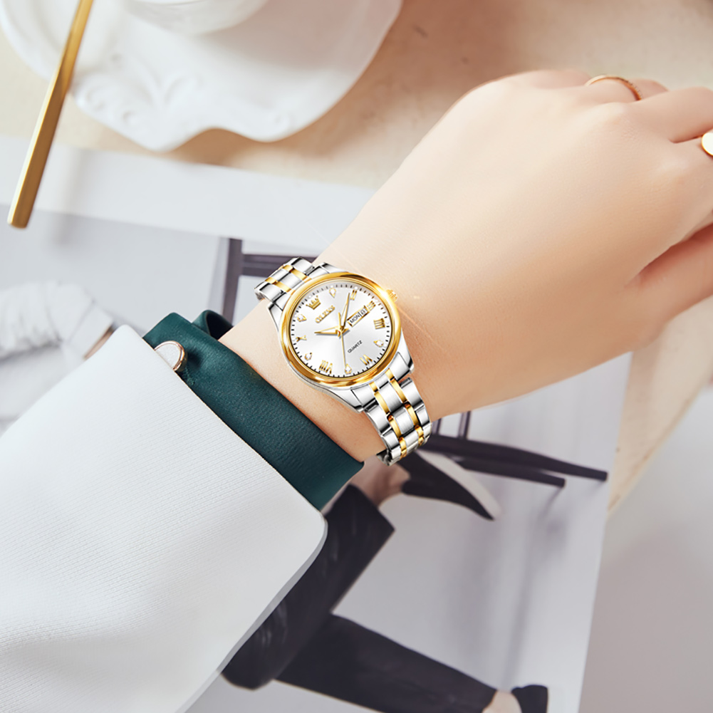OLEVS jam tangan wanita merek  - Luxury Watch With Leather Strap ulasan dan harga