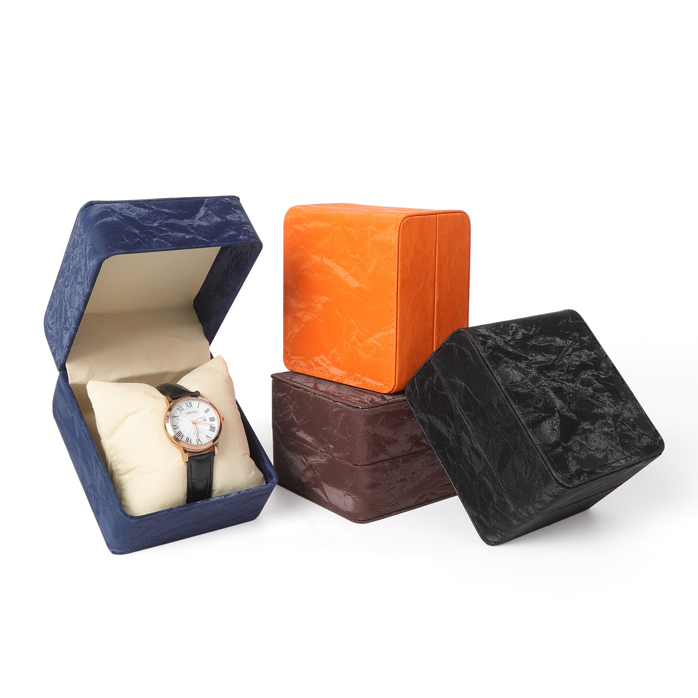 Kotak Jam Tangan PU Sudut Bund - Luxury Watch Packaging Box ulasan dan harga