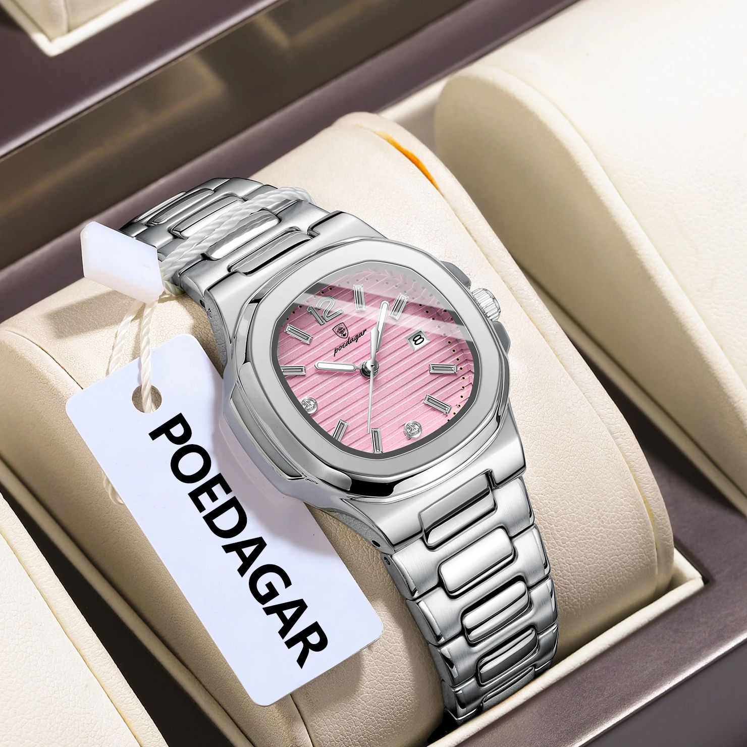 Jam Tangan Wanita POEDAGAR Squ - Luxury Watch Female ulasan dan harga