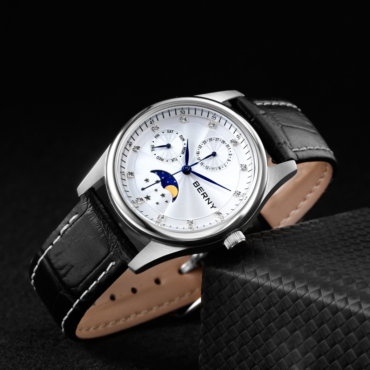 BERNY Jam Tangan Wanita Kalend - Sapphire Crystal Display ulasan dan harga