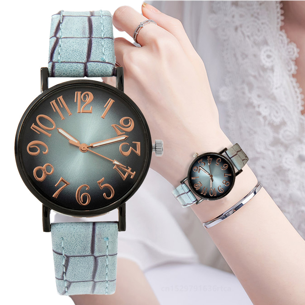 Jam tangan wanita, jam tangan  - Luxury Watch With Leather Strap ulasan dan harga