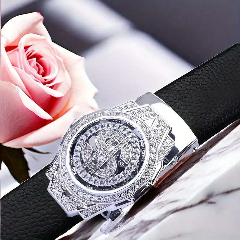 Sabuk Pria Kulit PU Coklat Ges - Luxury Watch In China ulasan dan harga