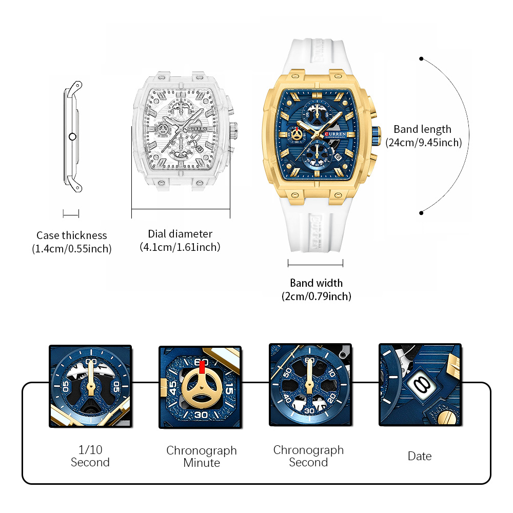 Jam Tangan Mewah Vintage CURRE - Luxury Watch Men ulasan dan harga