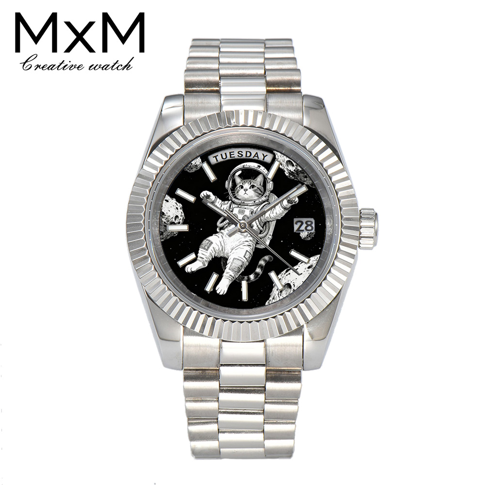Jam Tangan Pria Kreatif 40mm/3 - Sapphire Crystal Display ulasan dan harga