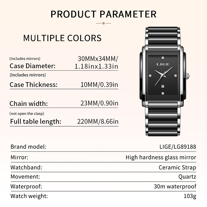 LIGE Jam Tangan Wanita Mewah B - Luxury Watch Packaging Box ulasan dan harga