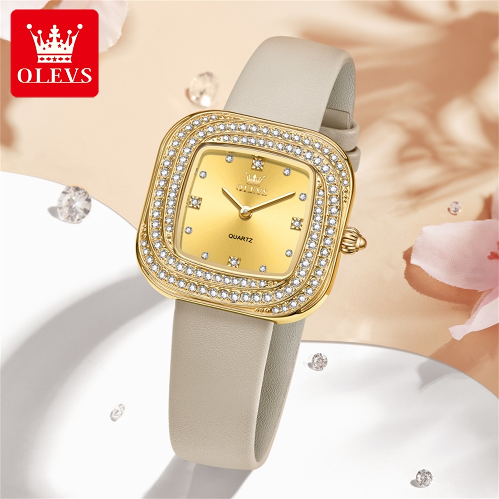 Jam Tangan Wanita OLEVS Fashio - Luxury Watch With Leather Strap ulasan dan harga