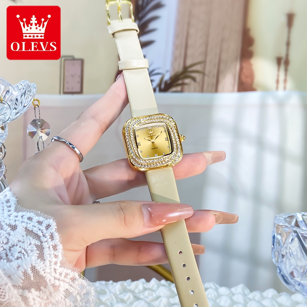 Jam Tangan Wanita OLEVS Fashio - Luxury Watch With Leather Strap ulasan dan harga