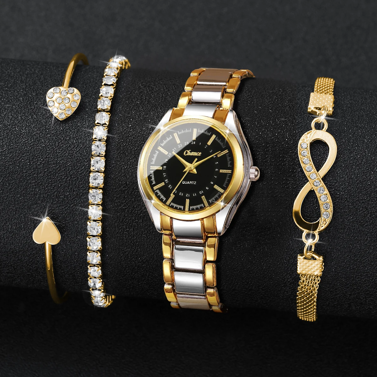 4 Buah Jam Tangan Wanita Elega - Luxury Watch Travel Case ulasan dan harga