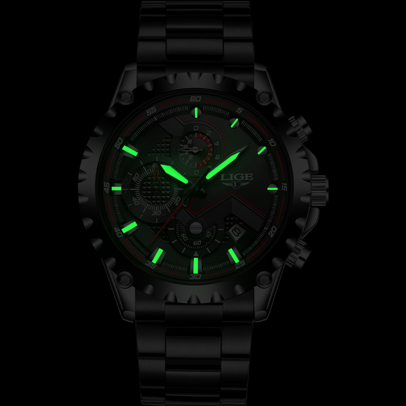 LIGE Jam Tangan Pria Bermerek  - Luxury Watch All Brands ulasan dan harga