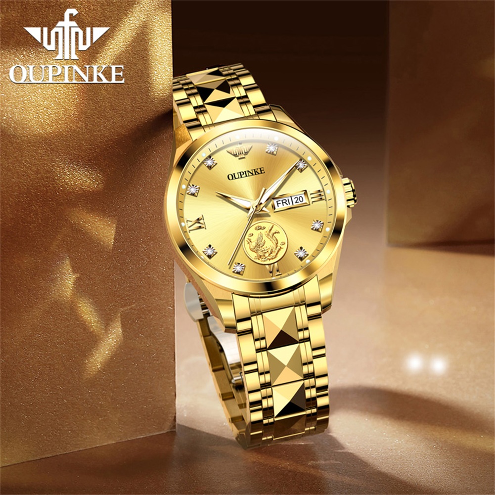 OUPINKE 3259 Jam Tangan Otomat - Sapphire Crystal Display ulasan dan harga