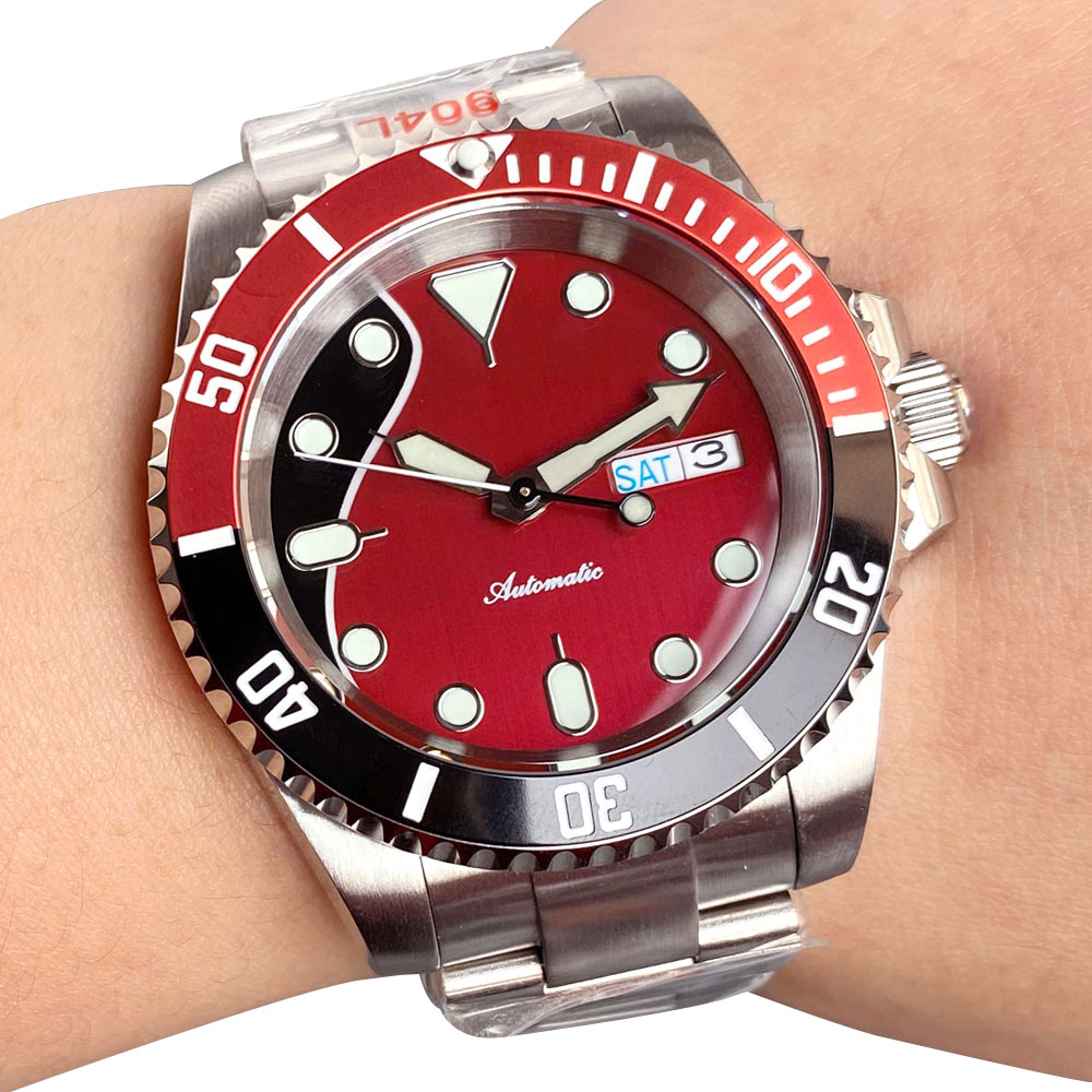 Jam Tangan Mekanik Pria Custom - Sapphire Crystal Display ulasan dan harga