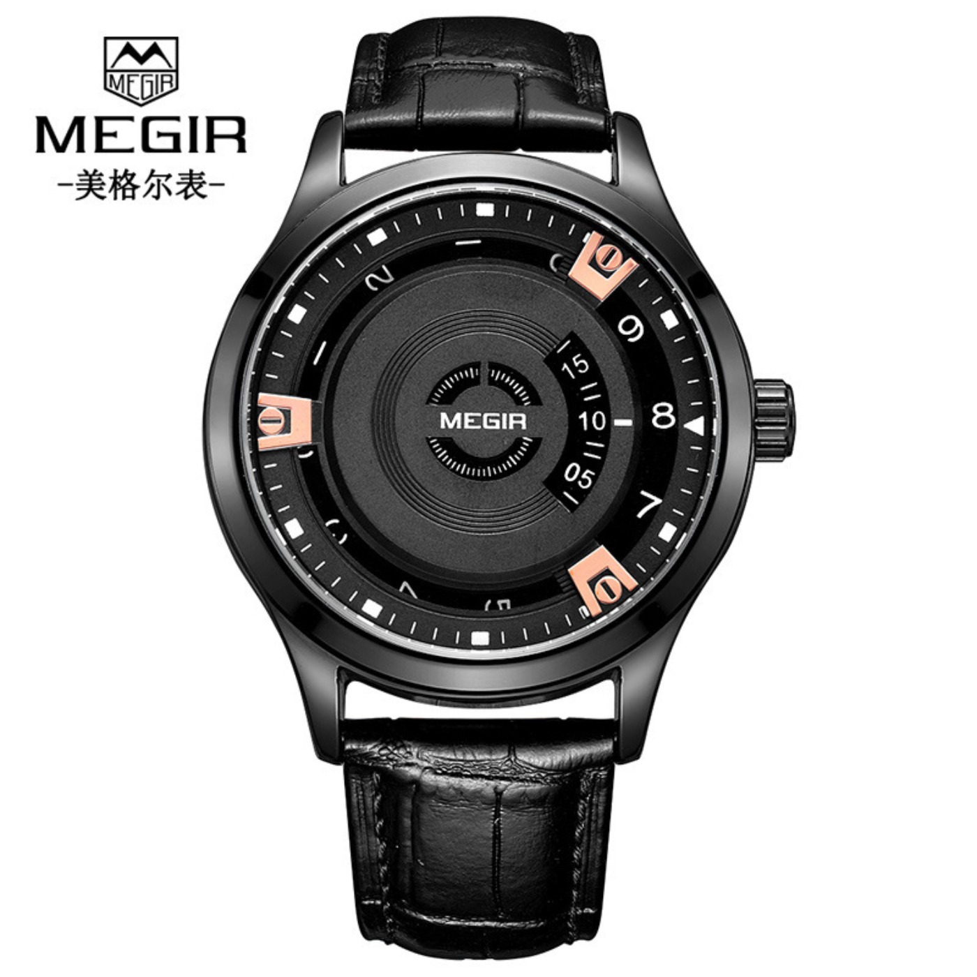 MEGIR Jam Tangan Pria Jam Tang - Luxury Watch With Leather Strap ulasan dan harga