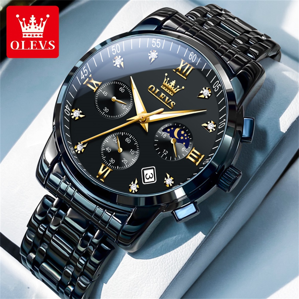 OLEVS Jam Tangan Pria Populer  - Luxury Watch Men ulasan dan harga