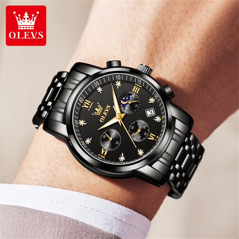 OLEVS Jam Tangan Pria Populer  - Luxury Watch Men ulasan dan harga