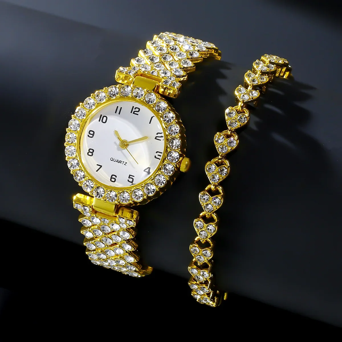 1pcs/2pcs Set Jam Tangan Wanit - Luxury Watch Female ulasan dan harga