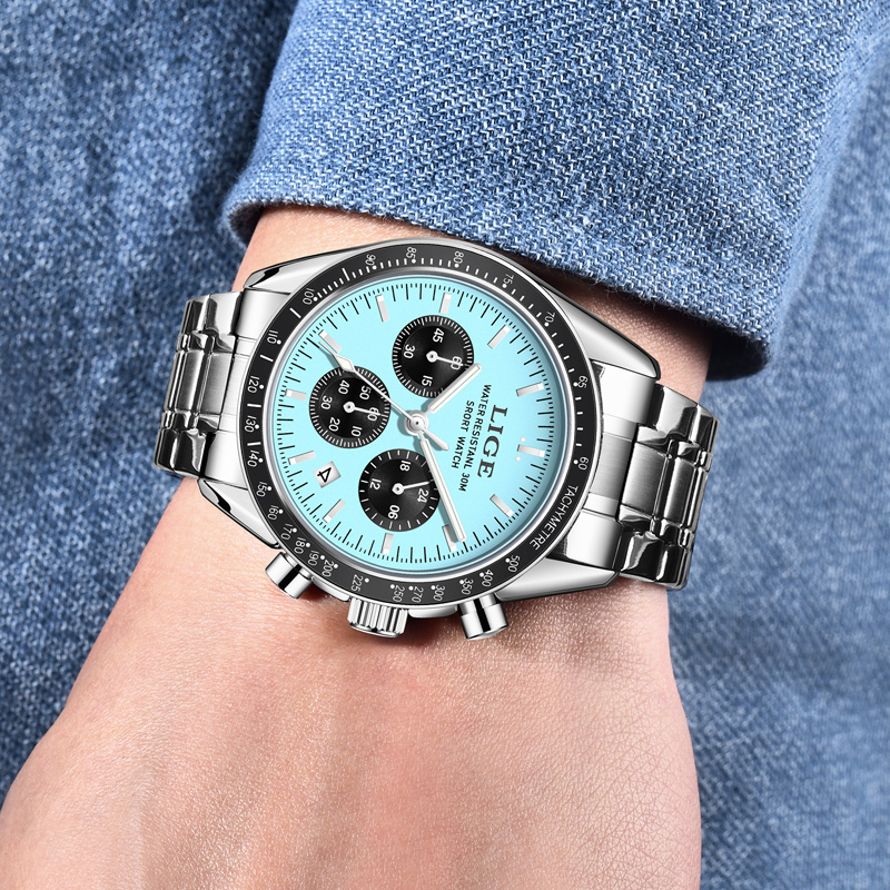 LIGE Jam Tangan Pria Baru Berm - Luxury Watch Holder For Men ulasan dan harga