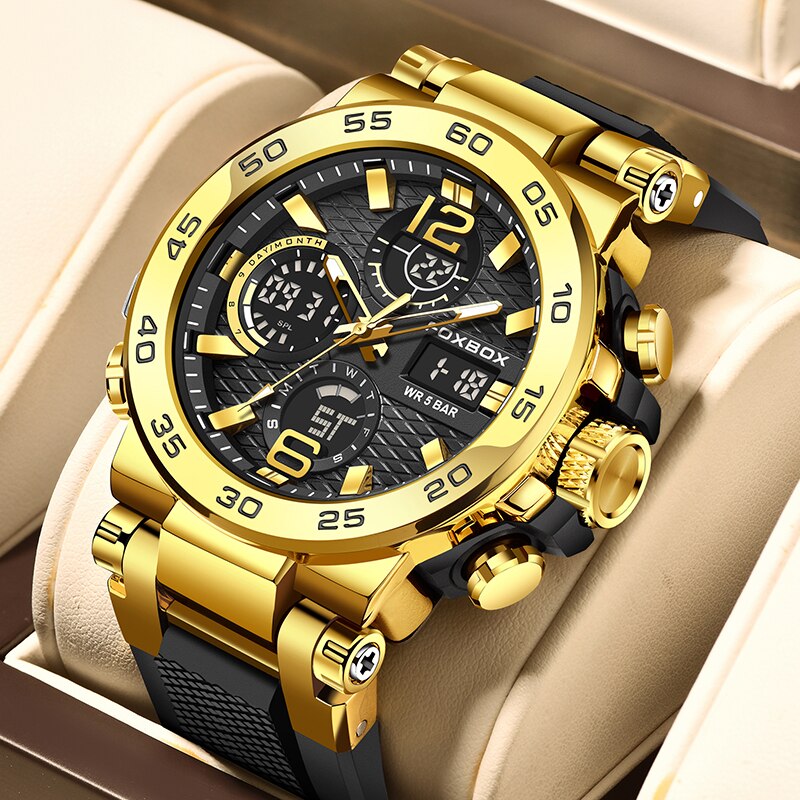 FOXBOX jam tangan bisnis modis - Luxury Watch Holder For Men ulasan dan harga