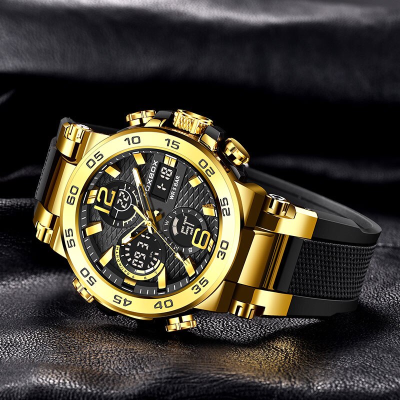 FOXBOX jam tangan bisnis modis - Luxury Watch Holder For Men ulasan dan harga