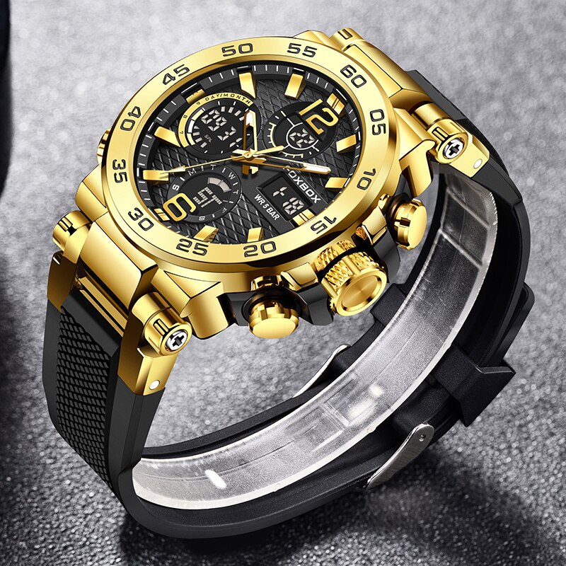 FOXBOX jam tangan bisnis modis - Luxury Watch Holder For Men ulasan dan harga