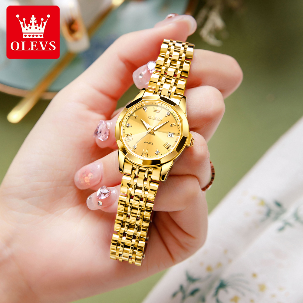 OLEVS jam tangan emas wanita,  - Luxury Watch Female ulasan dan harga