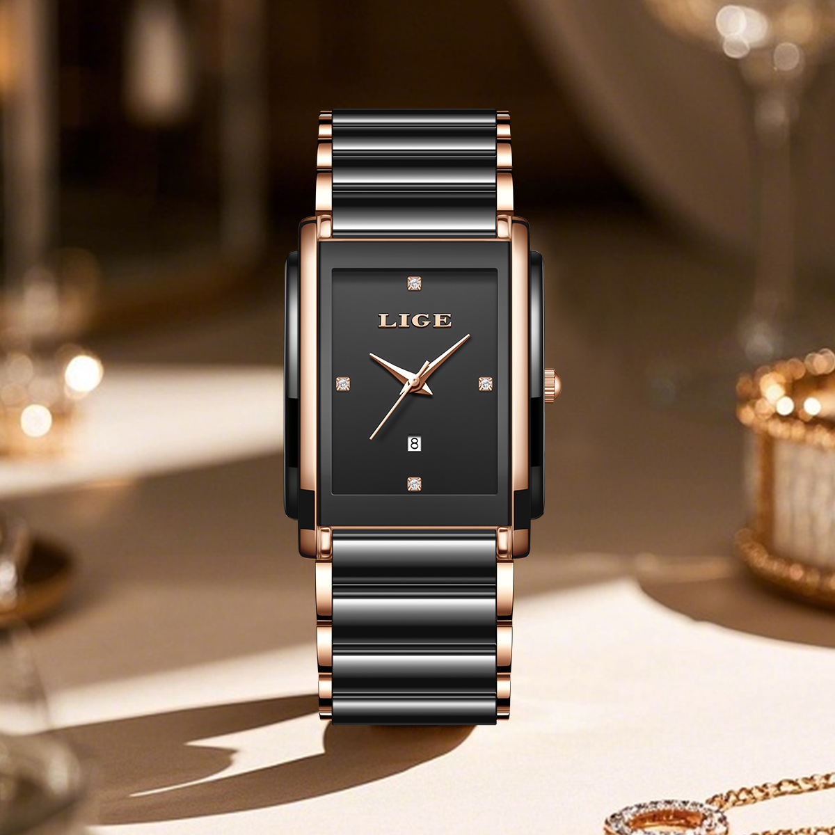 LIGE Jam Tangan Wanita Elegan  - Luxury Watch Packaging Box ulasan dan harga