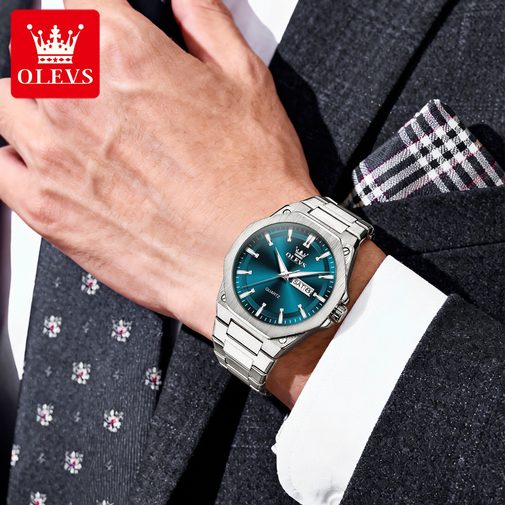 Jam Tangan Quartz Pria OLEVS 3 - Luxury Watch Holder For Men ulasan dan harga