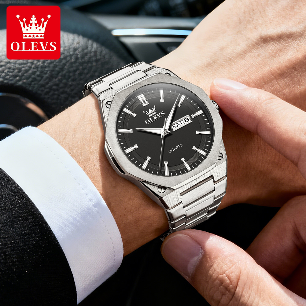 Jam Tangan Quartz Pria OLEVS 3 - Luxury Watch Holder For Men ulasan dan harga